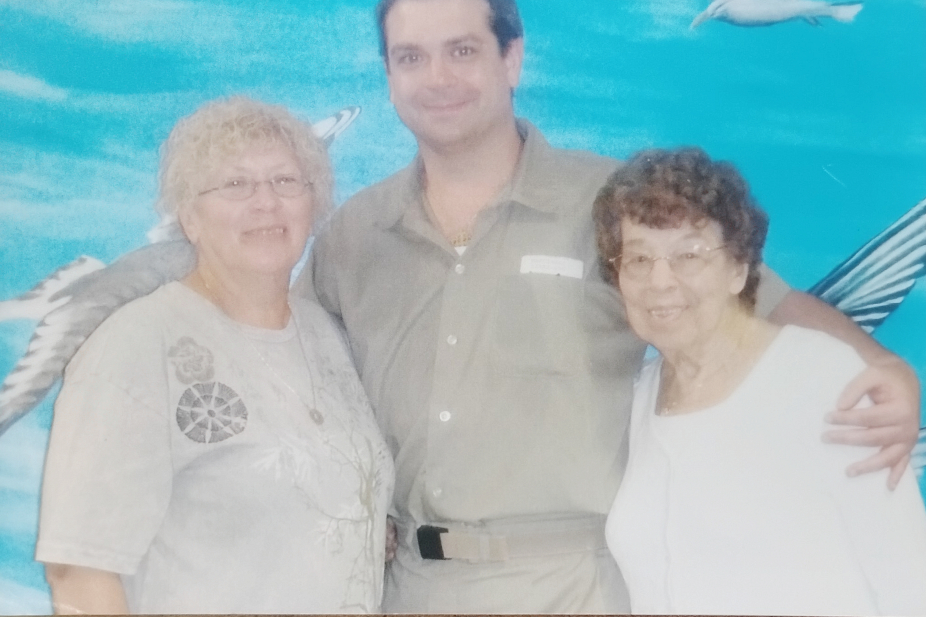 Gregory with family during visit